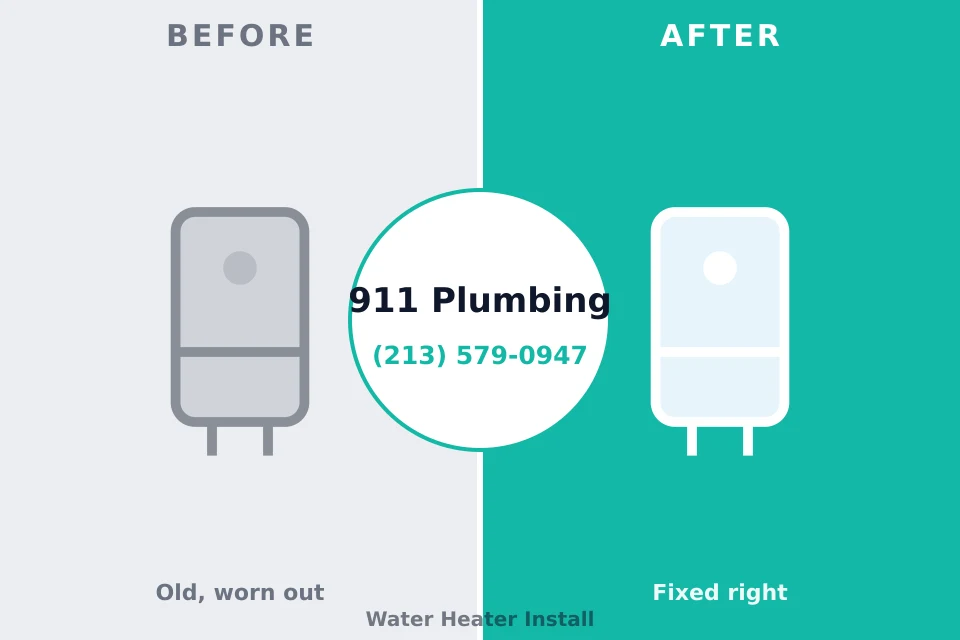 Before and after: plumbing repair Mount Carmel, PA
